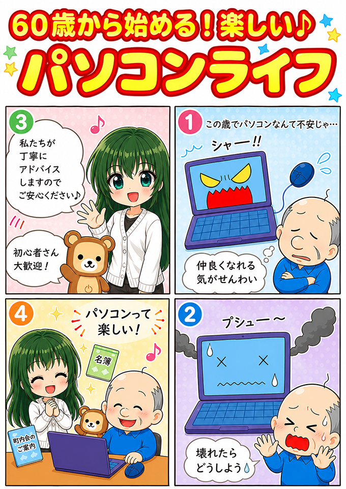 60歳から始める！楽しいパソコンライフ