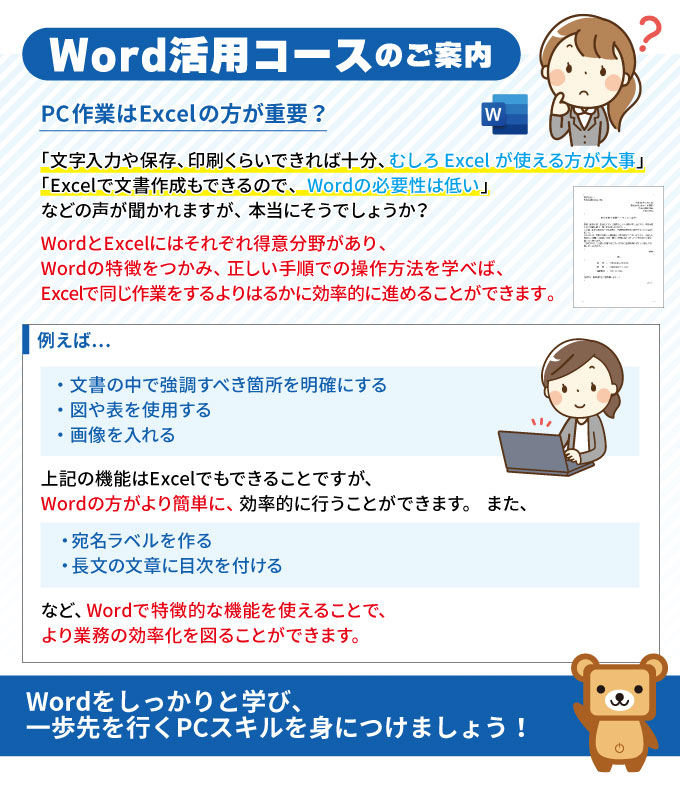 word活用コースのご案内